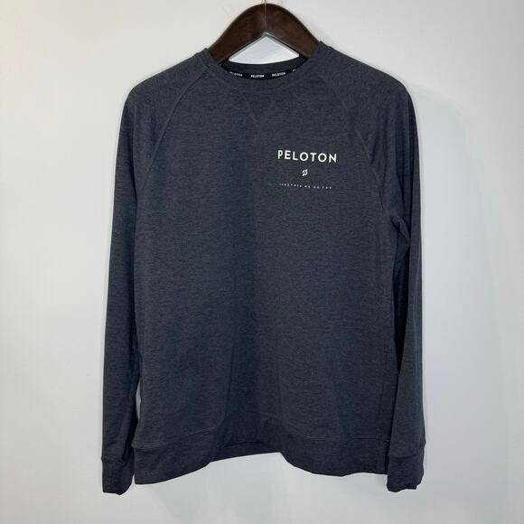 Peloton DreamBlend Men’s Heather Grey Long Sleeve Crewneck Pullover Sz Large - Picture 1 of 8